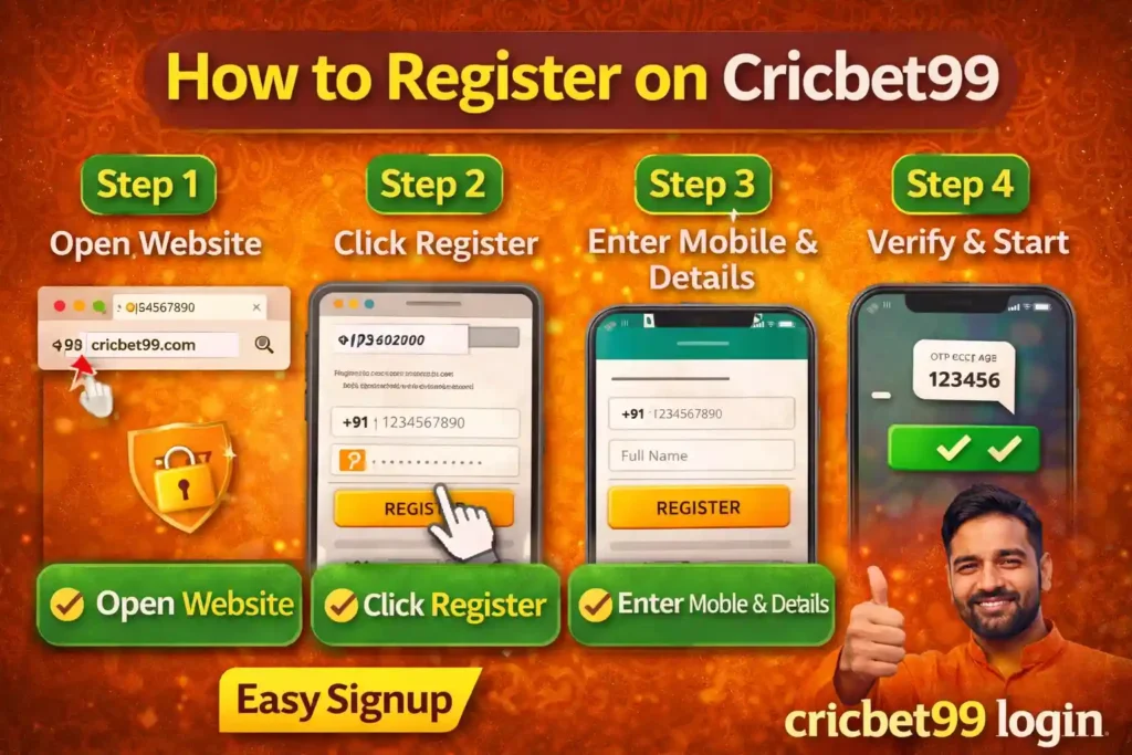 How to Register on Cricbet99