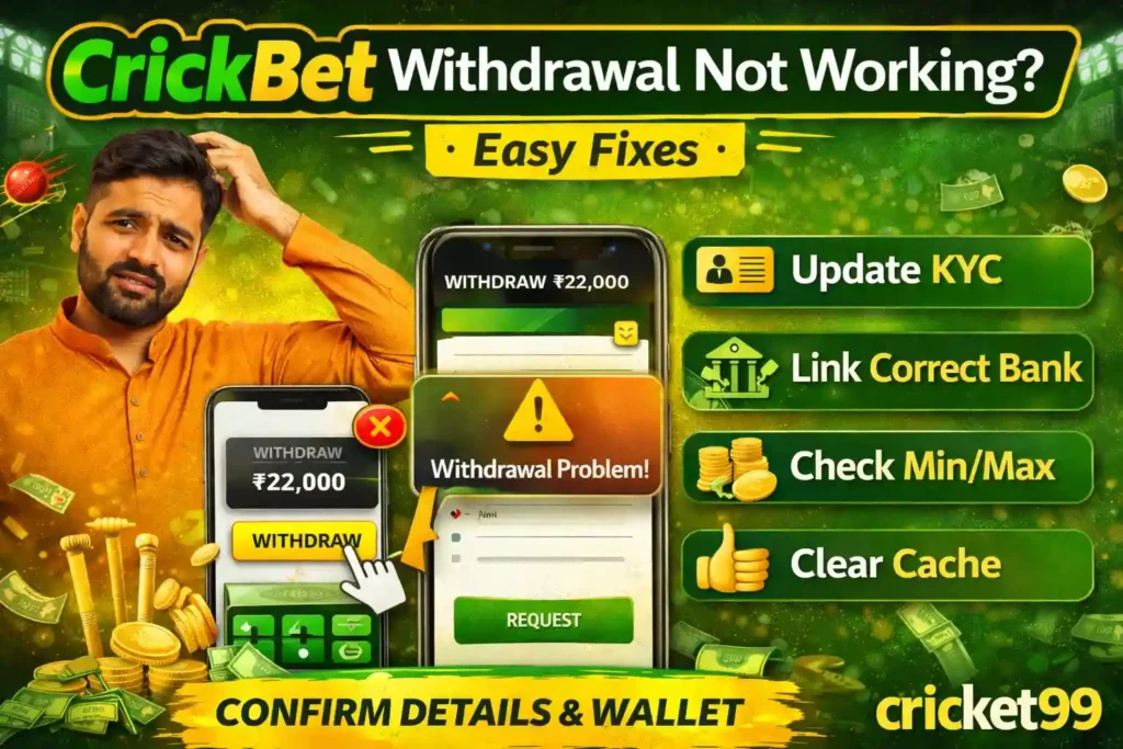 Cricbet Withdrawal Issues